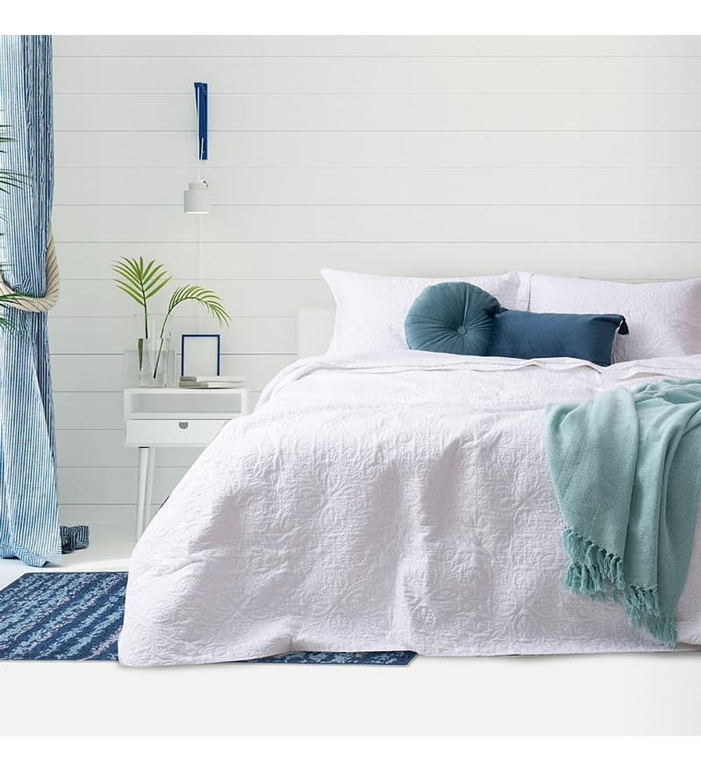 Quilt 1.5 Plazas Portugal Blanco