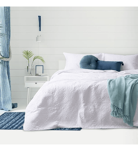 Quilt 1.5 Plazas Portugal Blanco