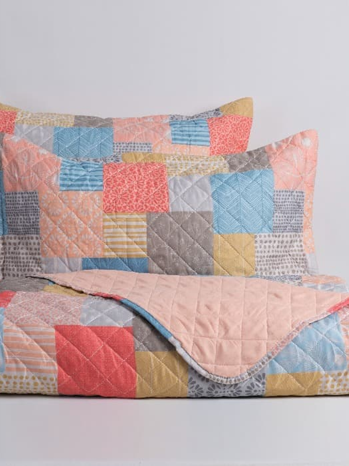 Quilt 1.5 Plazas Cosido Patchwork Geminis 3