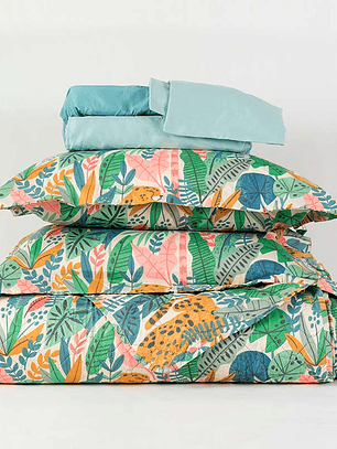 Quilt + Sábana Estampado 1.5 Plaza / Assa