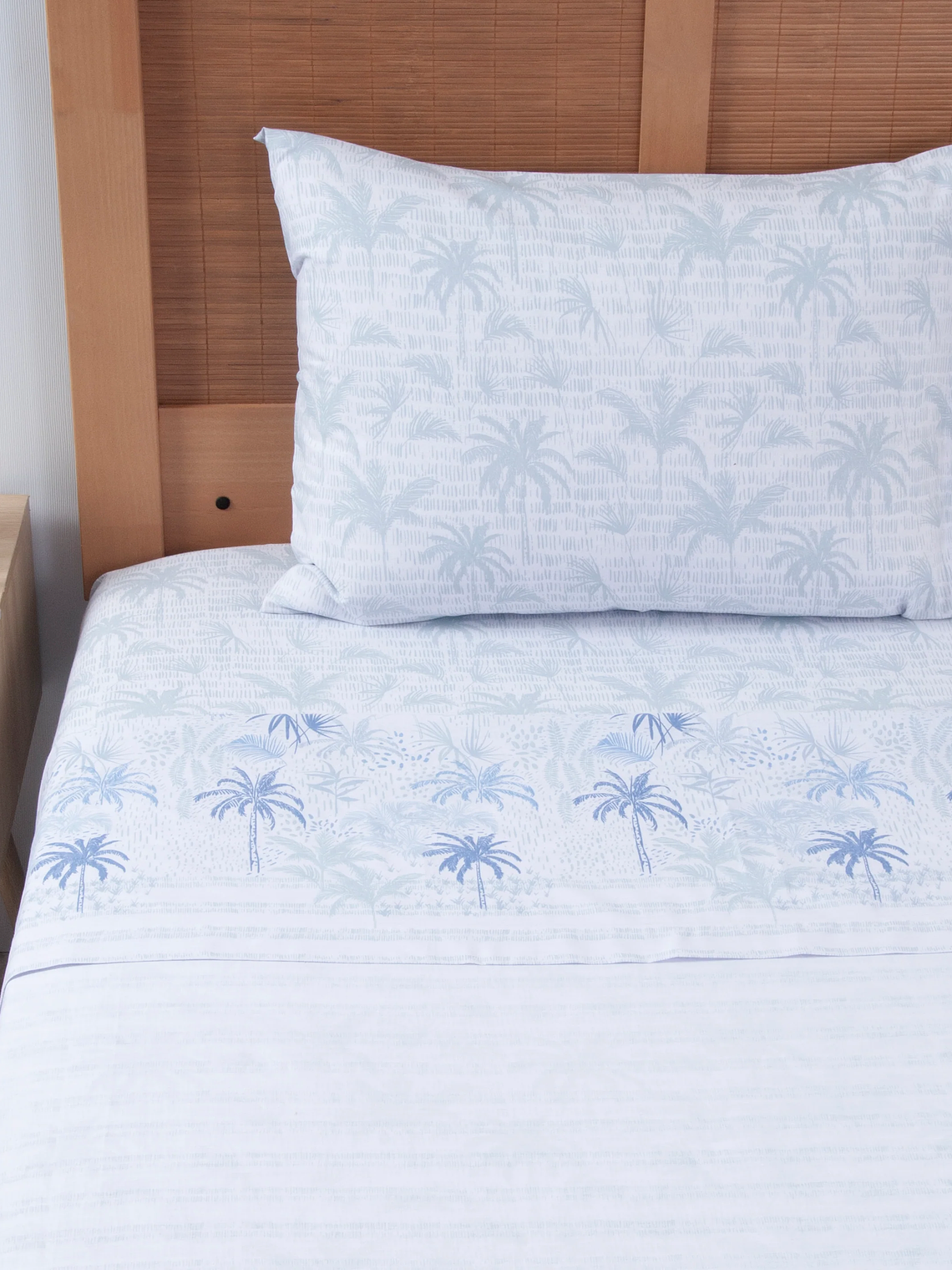 Sábana 1.5 Plazas 144 Hilos Estampado - Palma 1