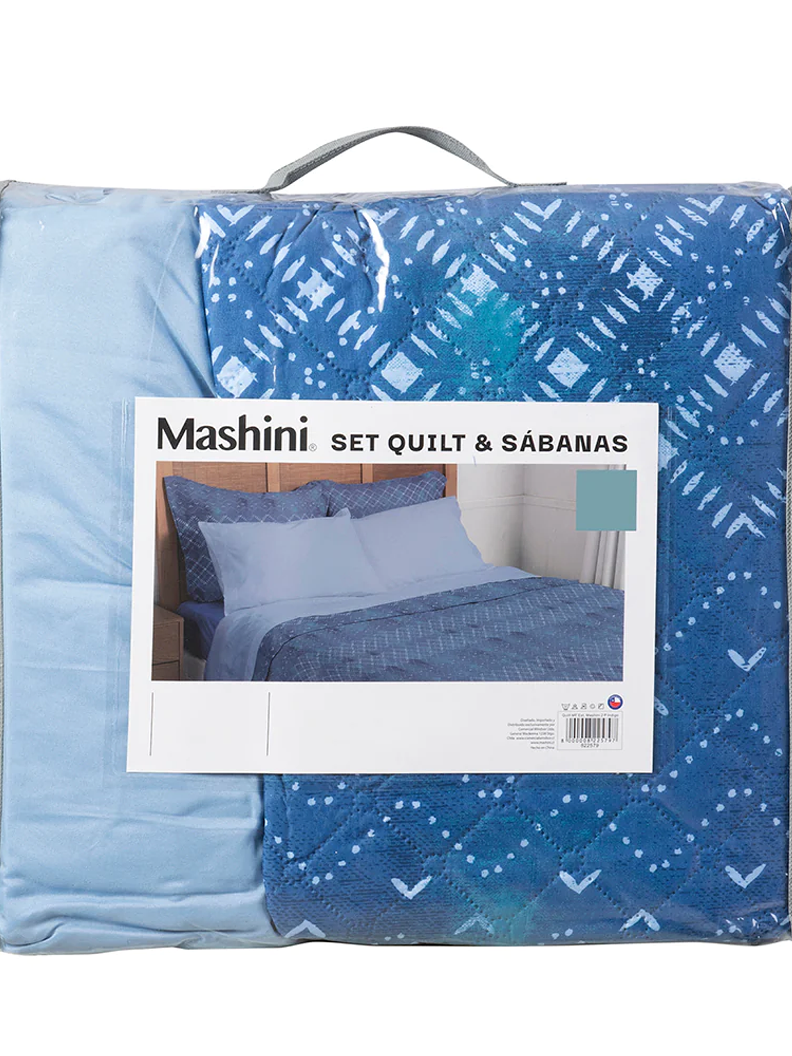 Quilt + Sábana Estampado 2 Plazas / Indigo 3