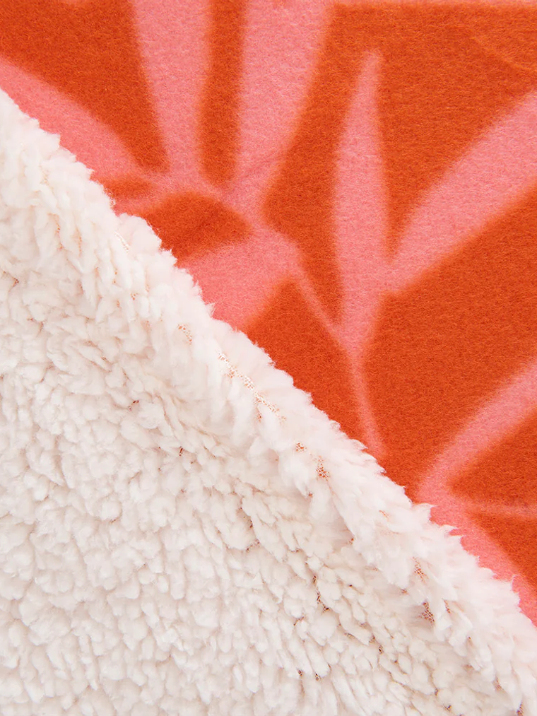 Frazada 2 Plazas Polar Sherpa Estampado Tulipan 2