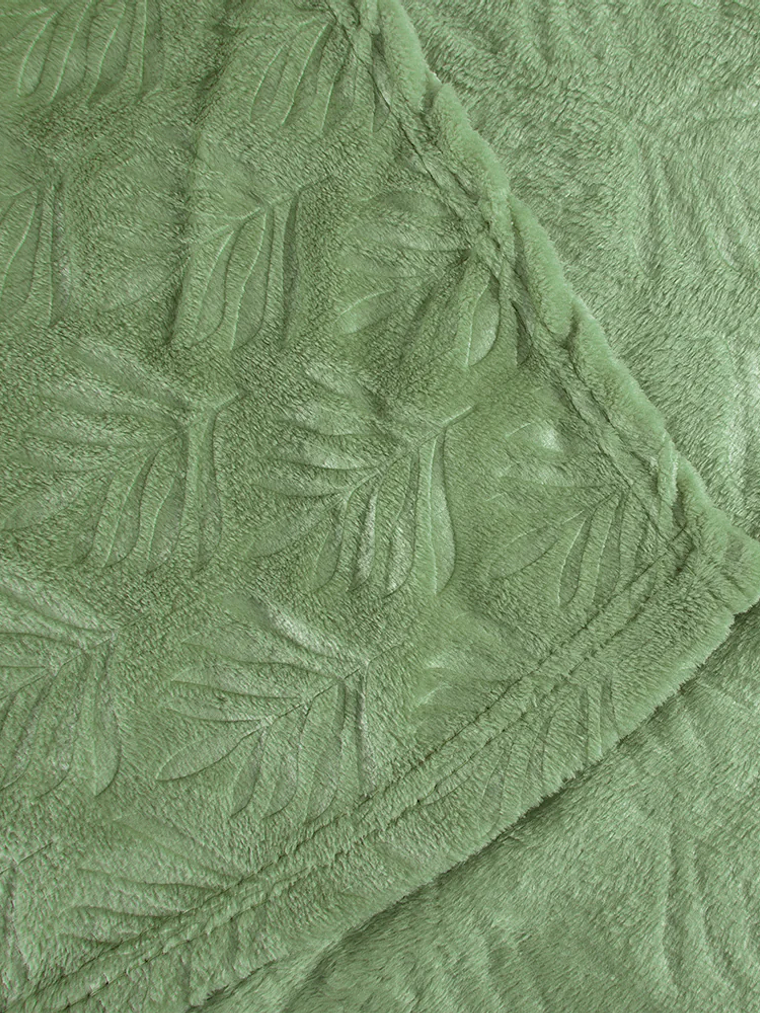 Manta Flannel Embossed 127x152 cms Verde 2