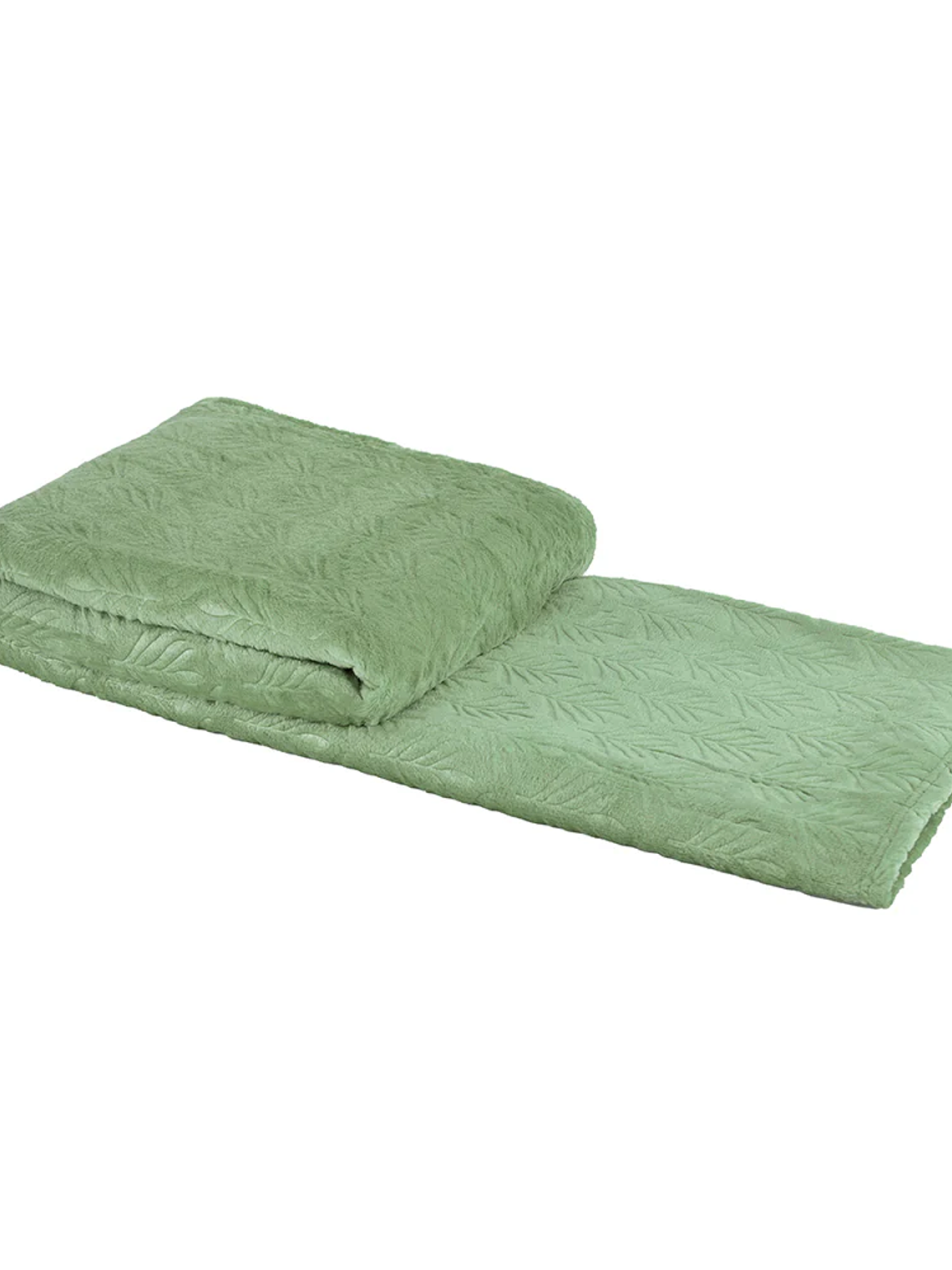 Manta Flannel Embossed 127x152 cms Verde 1