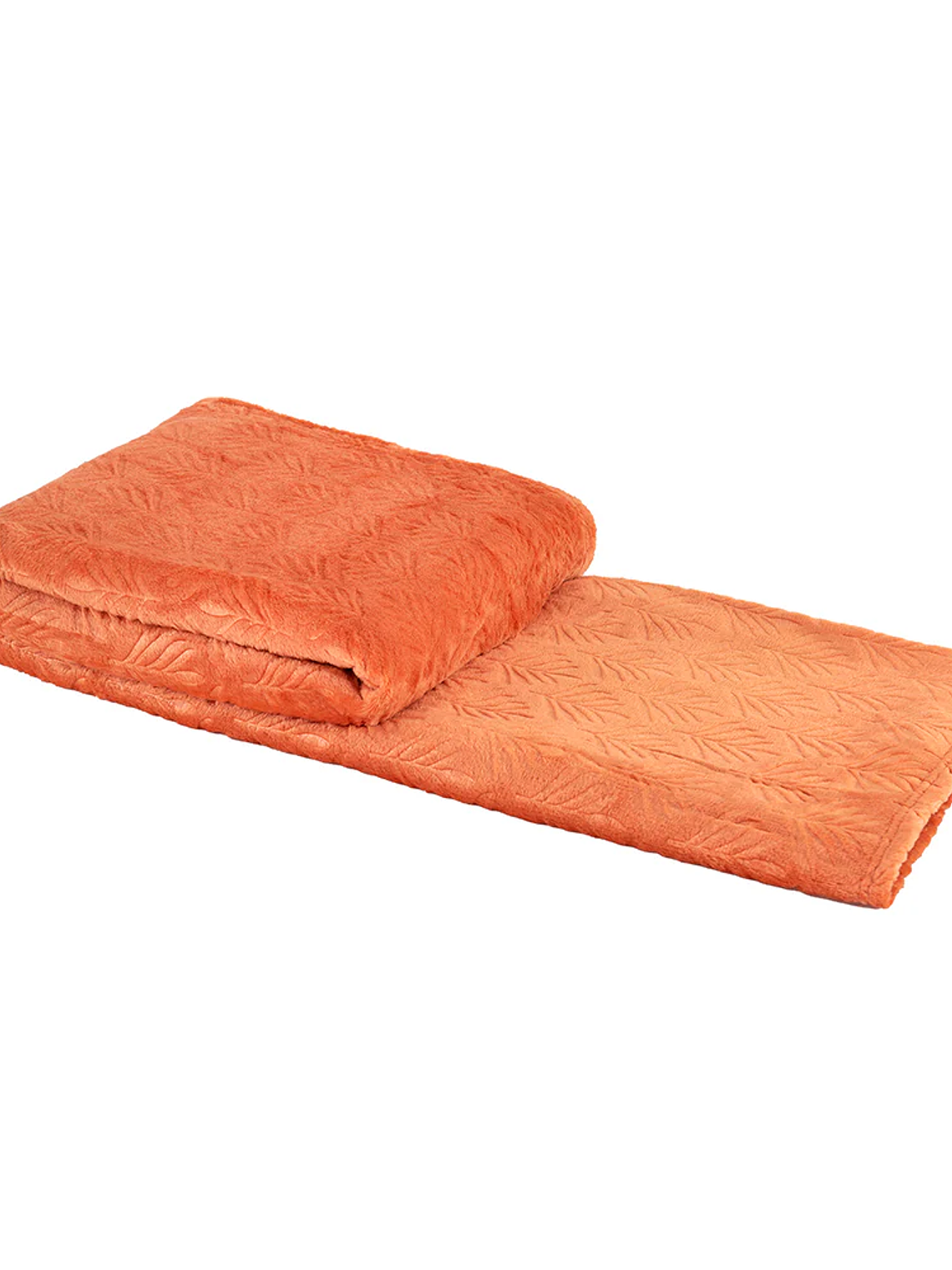 Manta Flannel Embossed 127x152 cms Naranjo 1