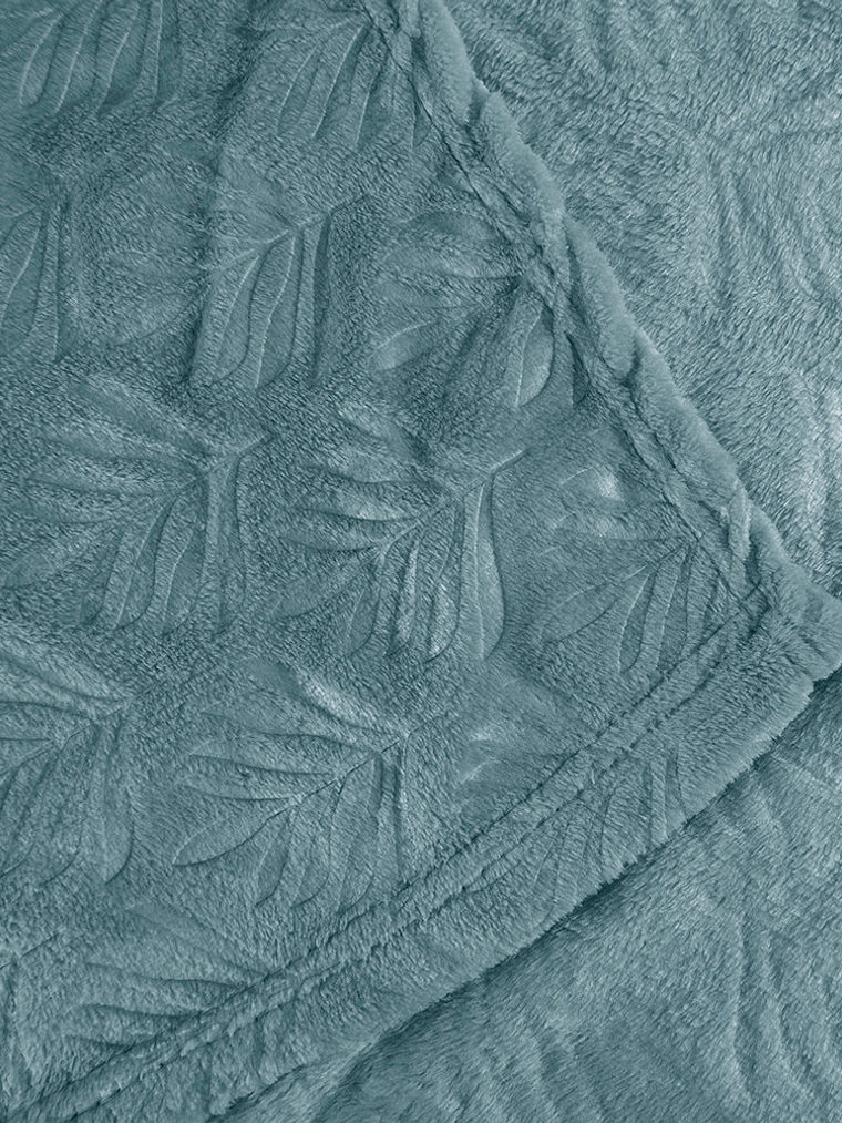 Manta Flannel Embossed 127x152 cms Azul 2
