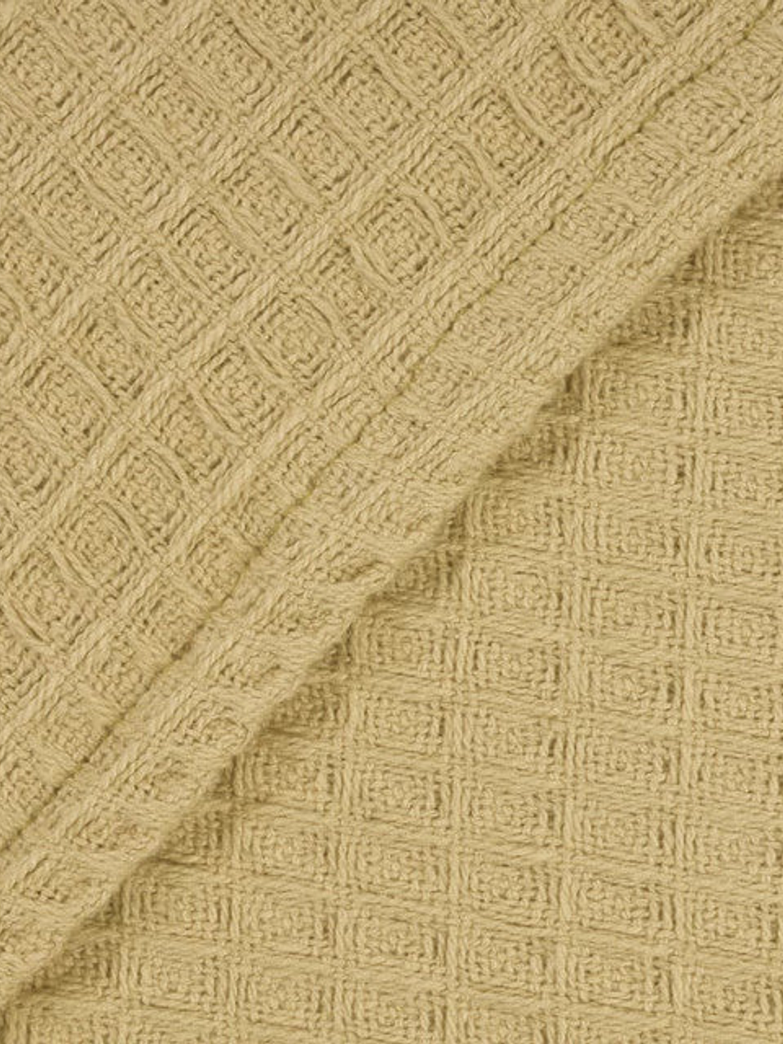 Manta Algodón Tejido 130x160 cm Mostaza 2