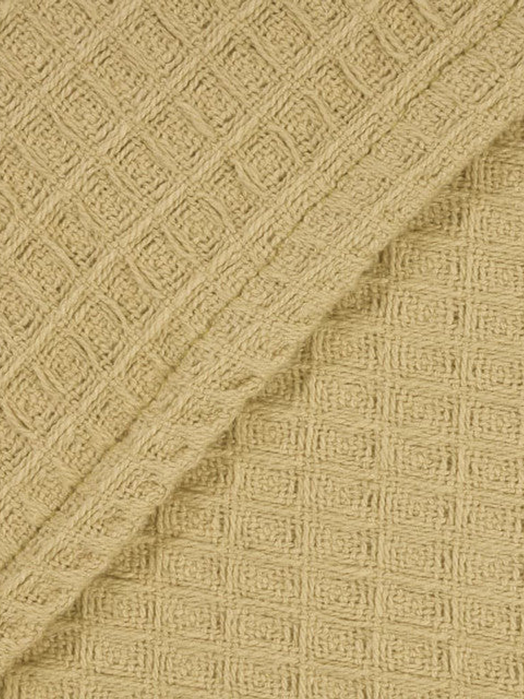 Manta Algodón Tejido 130x160 cm Mostaza 2