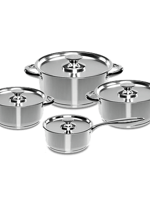 Batería de cocina 8 piezas Acero 460-8SS