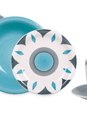 Juego de Vajilla 30 Piezas Cerámica Hallen - Marianne (Venta exclusiva en local)