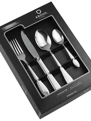 Juego de cuchillería 24 piezas acero inoxidable