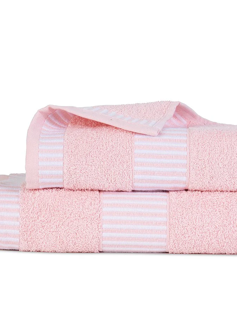 Set 2 Toallas Egyptia 460 grs 70x140/45x90cms Rosada 1