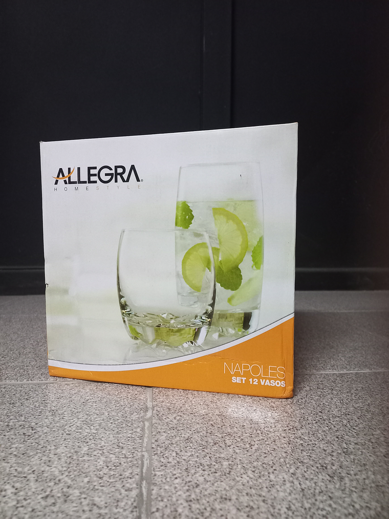 Set 12 Vasos Allegra Napoles (Venta exclusiva en local) 1