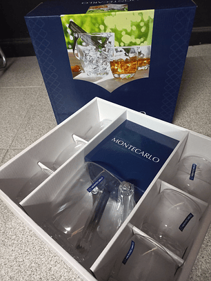 Set 6 vasos + Hielera - Napoles Montecarlo (Venta exclusiva en local)