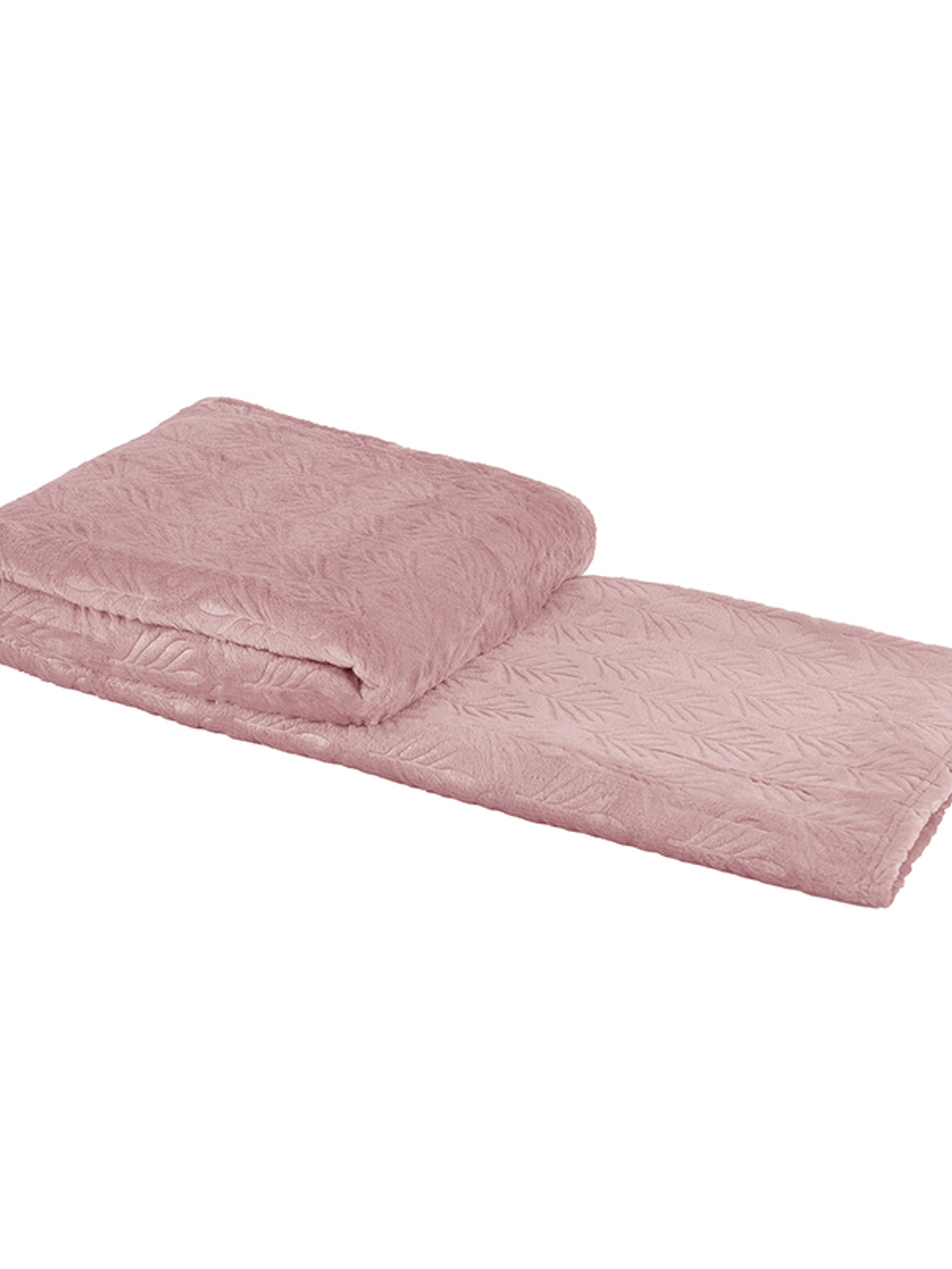 Manta Flannel Embossed 127x152 cms Rosada 1