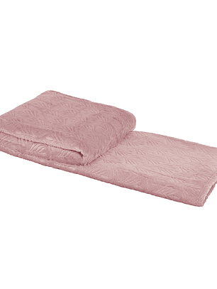 Manta Flannel Embossed 127x152 cms Rosada