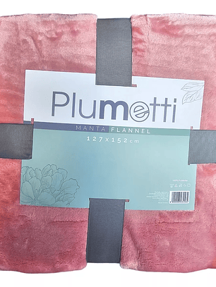 Manta Flannel Plumetti 127x152 - Rosada