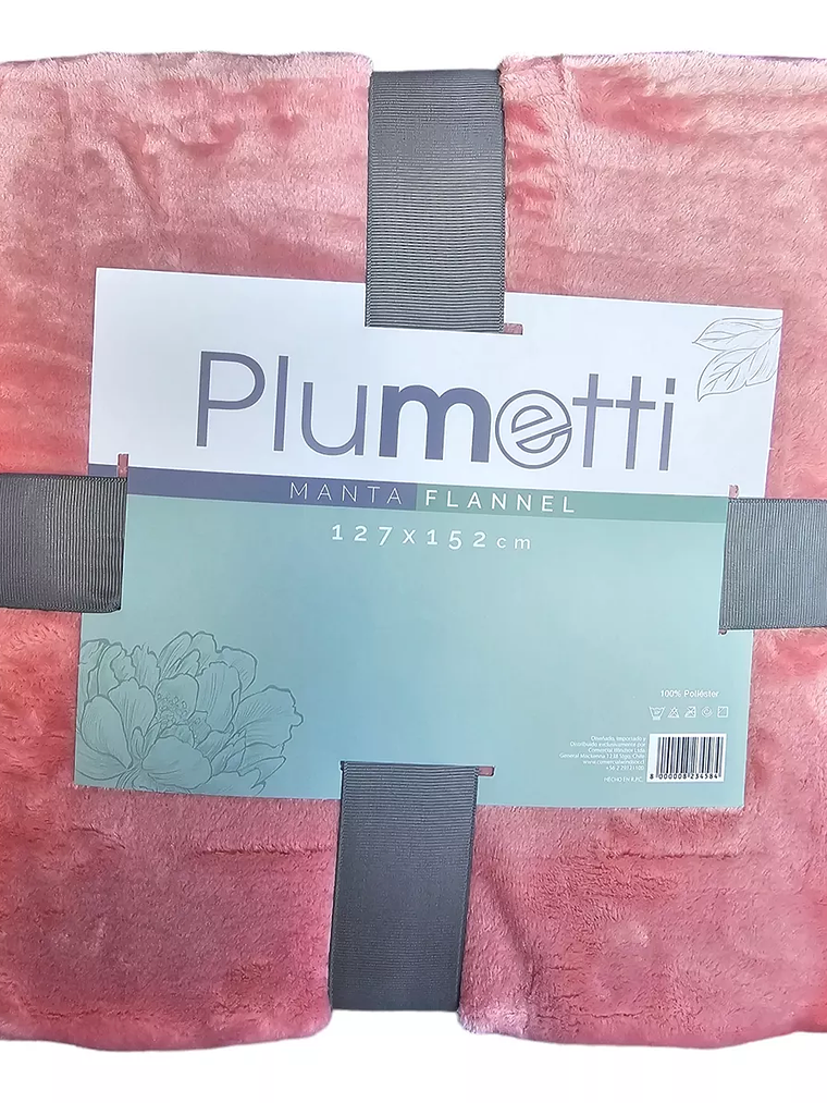 Manta Flannel Plumetti 127x152 - Rosada 1