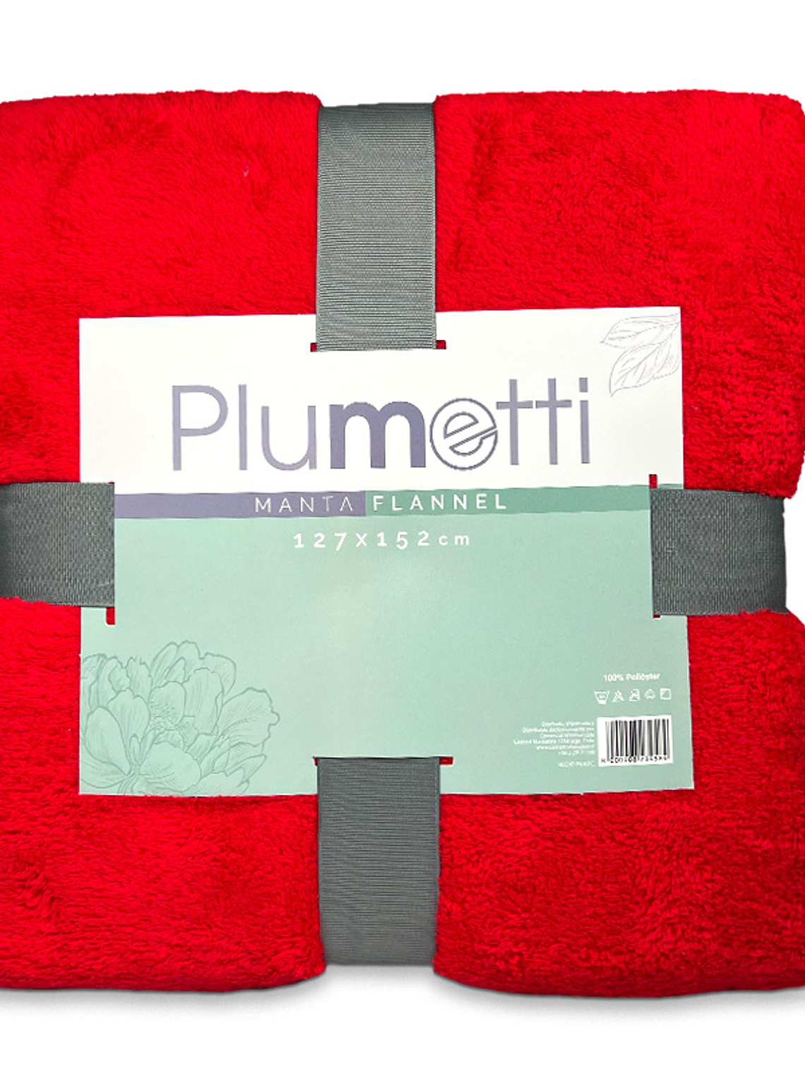 Manta Flannel Plumetti 127x152 - Roja 1