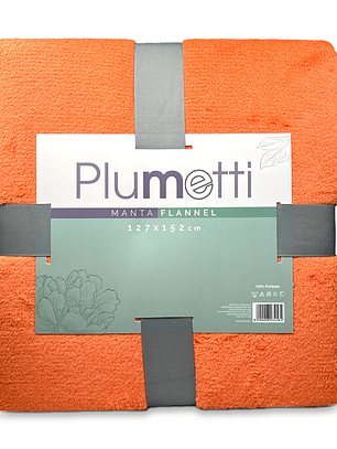 Manta Flannel Plumetti 127x152 - Salmón