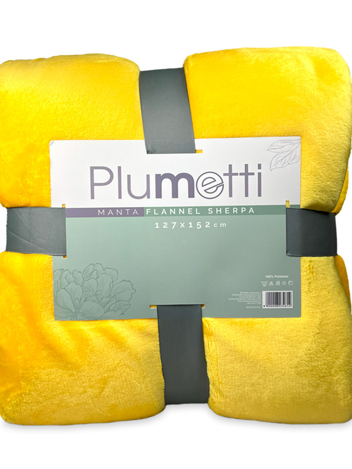 Manta Flannel Plumetti 127x152 - Mostaza 1