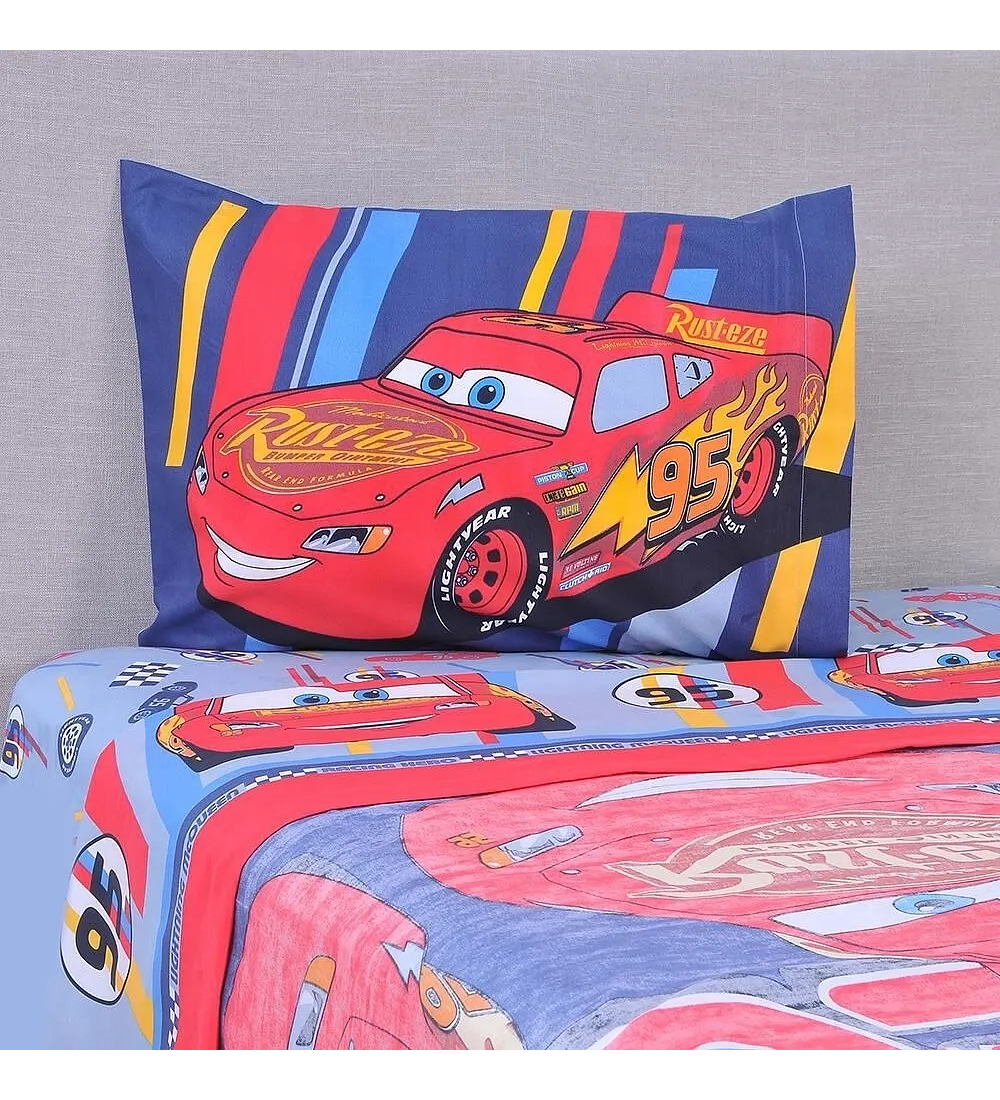 Sábana Single Infantil - Cars Lighthing McQueen