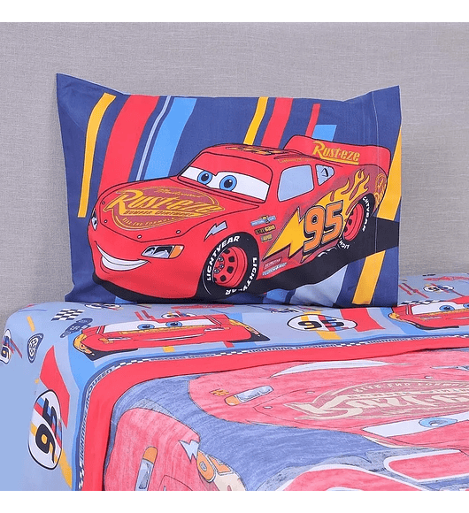 Sábana Single Infantil - Cars Lighthing McQueen