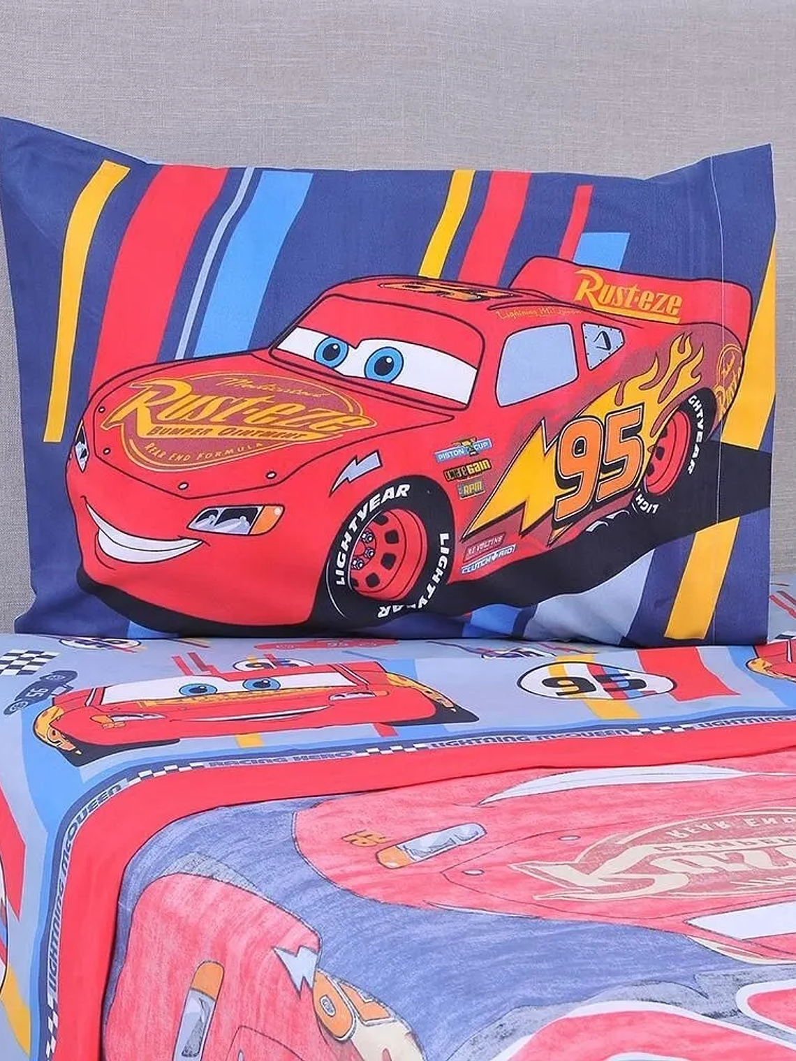 Sábana Single Infantil - Cars Lighthing McQueen 1