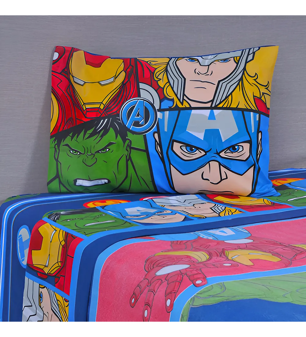 Sábana Single Infantil - Avengers