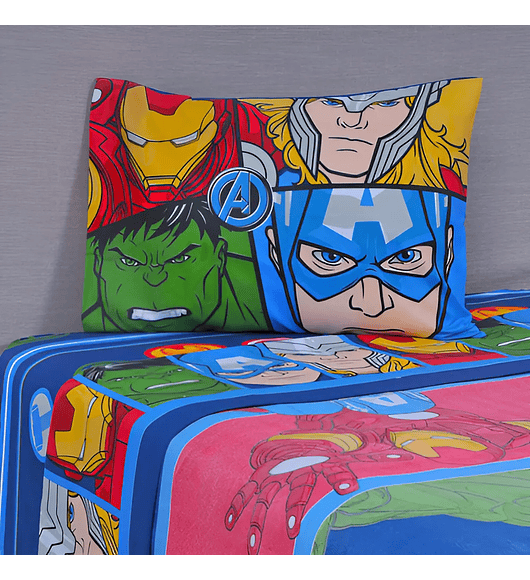 Sábana Single Infantil - Avengers