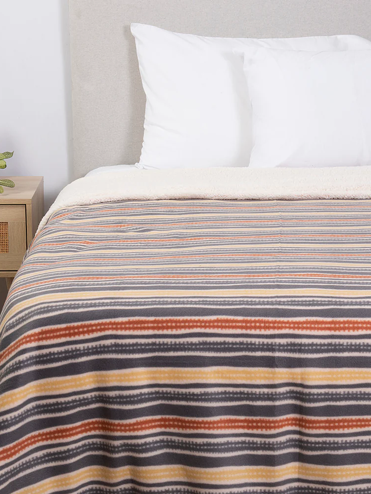 Frazada KING Polar Sherpa Estampado Gerbera 1