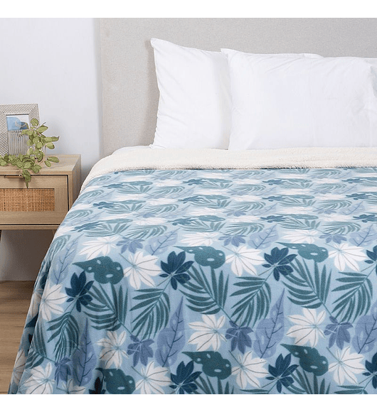 Frazada KING Polar Sherpa Estampado Petunia