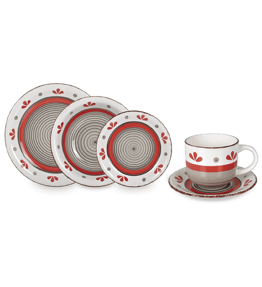 Juego de Vajilla 30 Piezas Cerámica Hallen - Emily