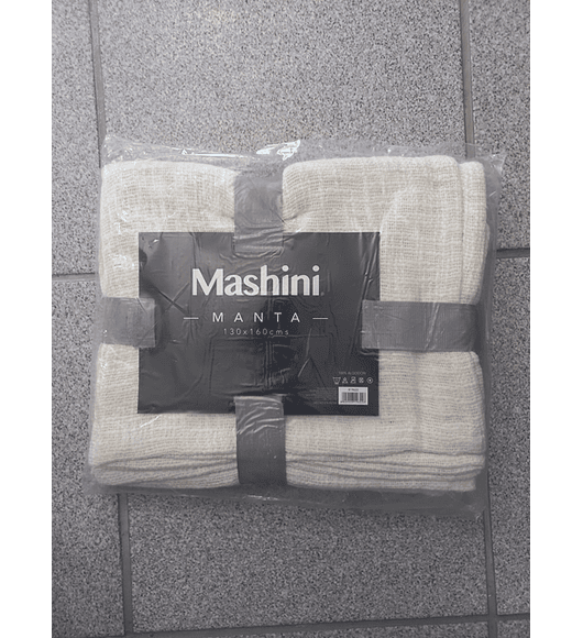 Manta Algodón Tejido 130x160 cm Beige