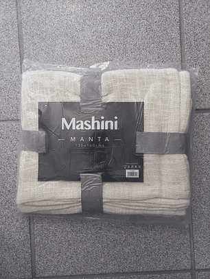 Manta Algodón Tejido 130x160 cm Beige