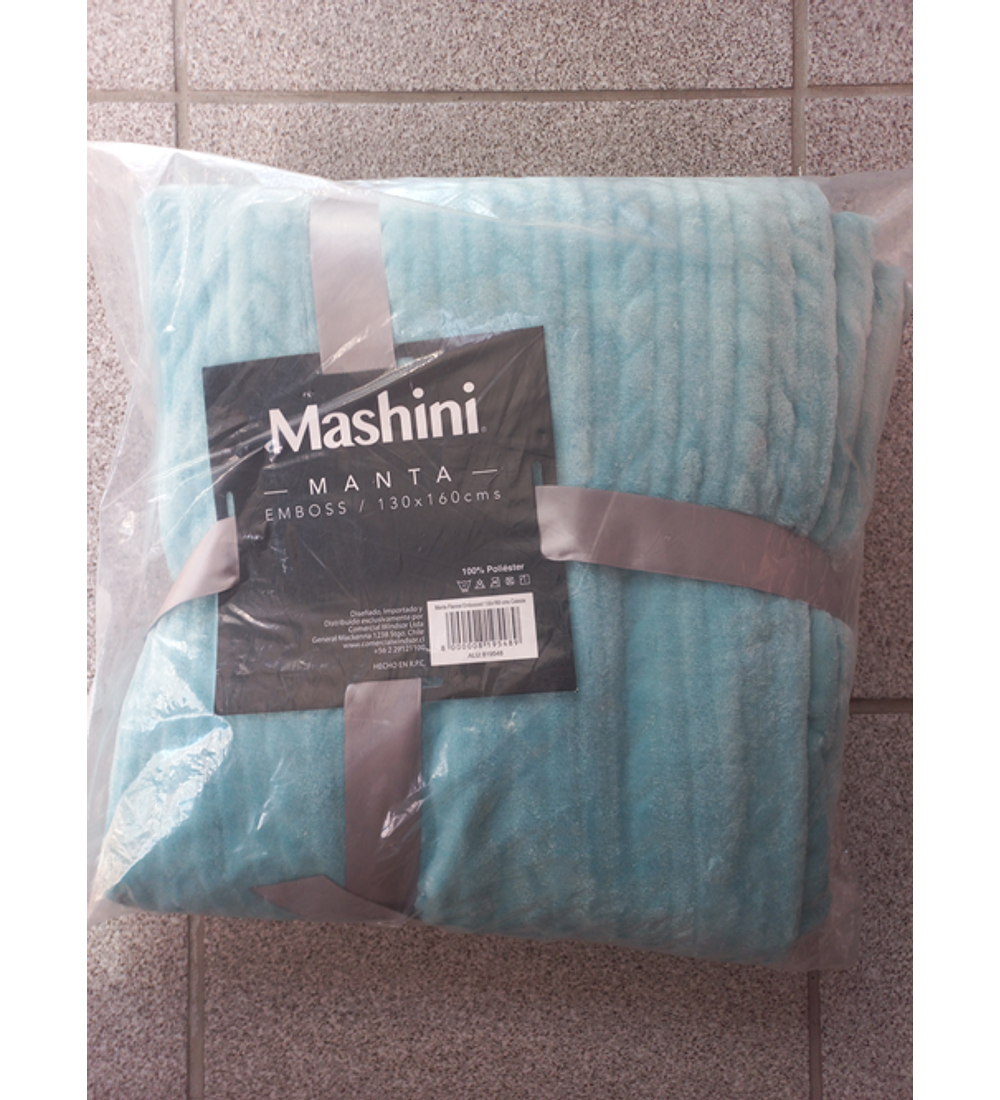 Manta Emboss 130x160 cm Turquesa