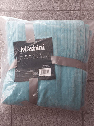 Manta Emboss 130x160 cm Turquesa