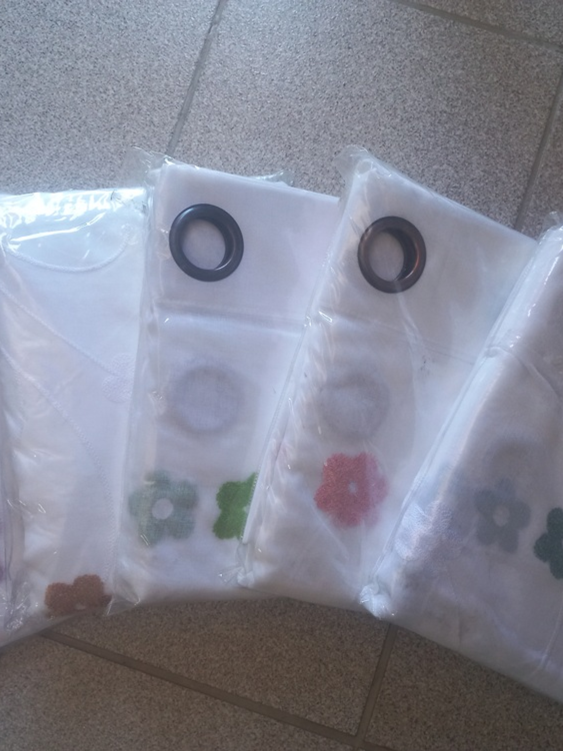 Visillos con diseño (1.50 x 2.20 mts) - Flor simple 1