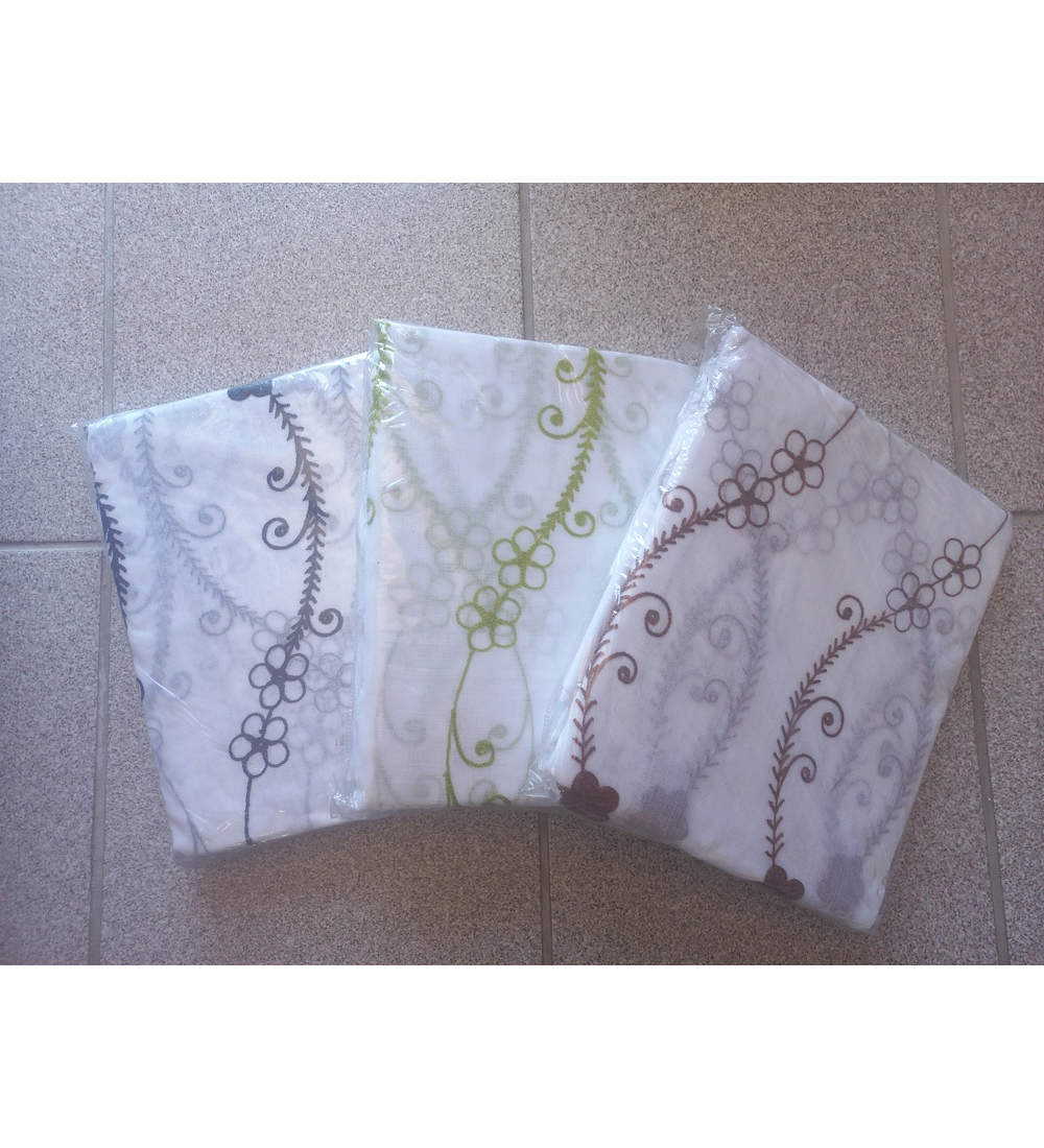 Visillos con diseño (1.50 x 2.20 mts) - Enredadera Flor