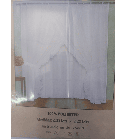 Visillos con diseño (1.50 x 2.20 mts) - Románticos