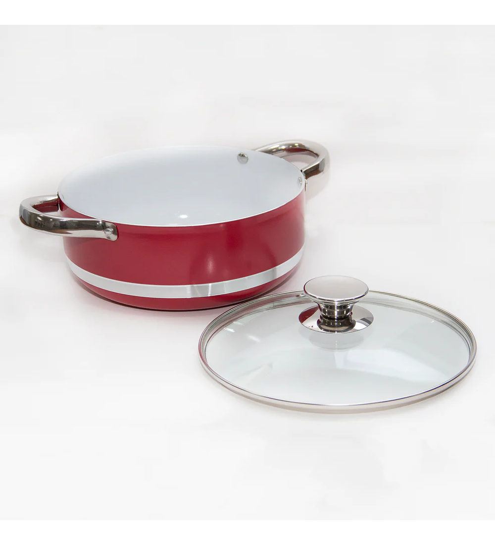  Arrocera con asa Cerámico Rojo