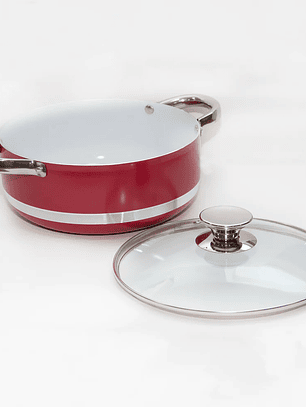  Arrocera con asa Cerámico Rojo