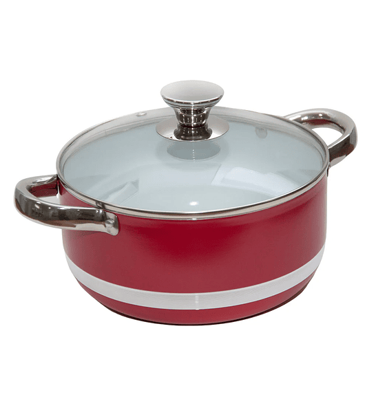 Cacerola con asa Cerámico Rojo