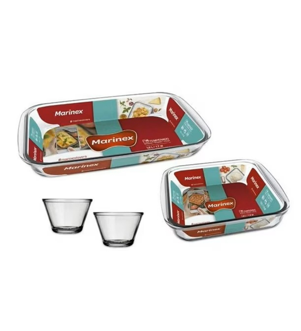 Set Asadera Rectangular + Asadera Cuadrada + 2 Flaneras