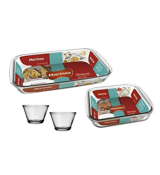 Set Asadera Rectangular + Asadera Cuadrada + 2 Flaneras