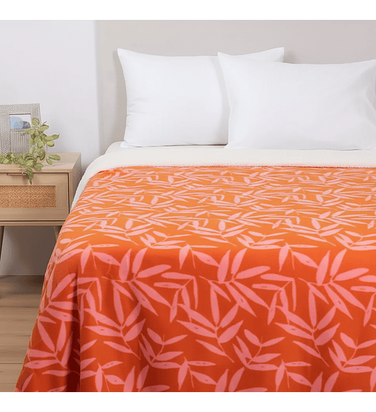 Frazada KING Polar Sherpa Estampado Tulipan