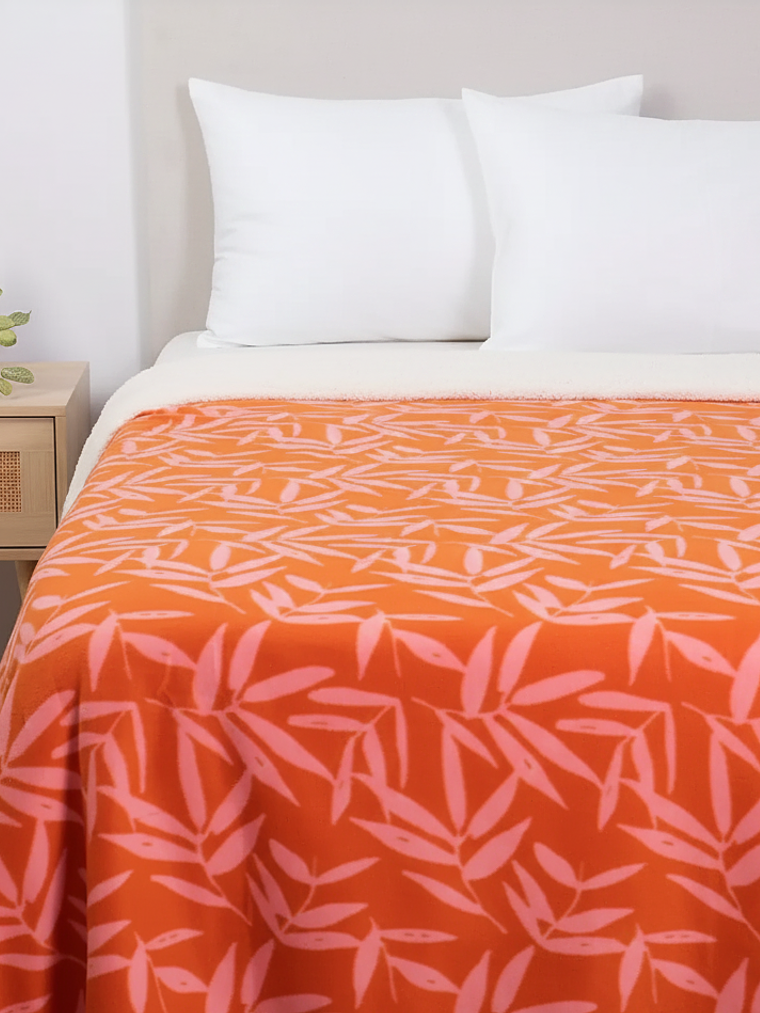 Frazada KING Polar Sherpa Estampado Tulipan 1