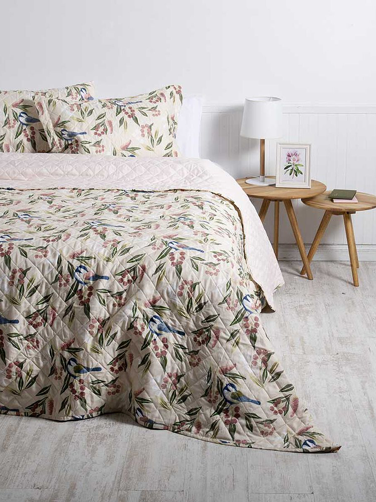 Quilt 2 Plazas Portugal Estampado Begonia 1