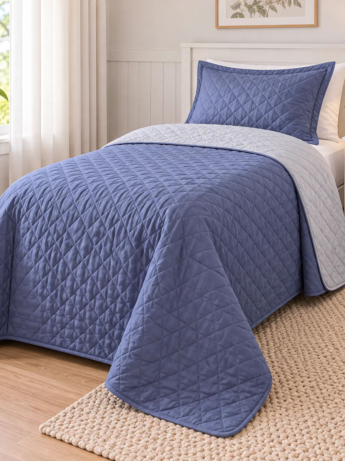 Quilt 1.5 Plazas Bicolor Ultrasónico (variedad colores) 1